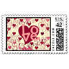 Love with Hearts Custom Postage