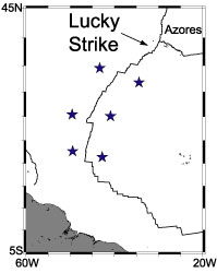 Index map of Lucky Strike site, click for full size