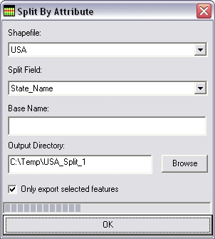 Figure 1. The Split By Attribute dialog.