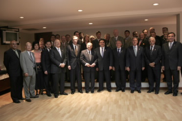 Secretary Gutierrez with CAFTA Heads of State and Business Development Mission Members, October 2005, San Salvador

