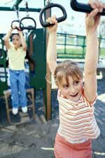 image of girl swinging