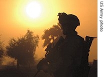 US Army soldier near Baghdad