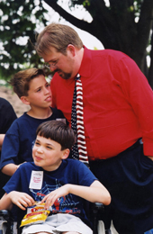 A father with his two sons.