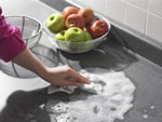 Washing kitchen counter