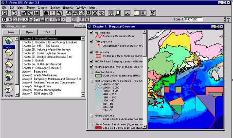 Image og GIS layers for Mass. Bay