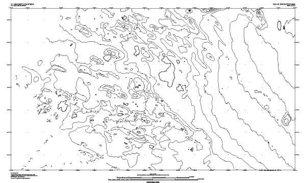 Image of a Sea Floor Topography map of Western Massachusetts Bay Offshore of Boston, Massachusetts