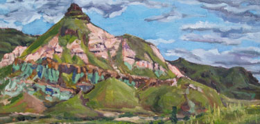 painting of sheep rock