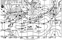 Latest 48 hour Atlantic surface forecast