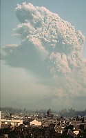 Eruption column from the eruption of Galunggung Volcano, Indonesia