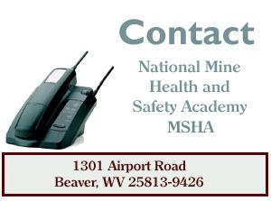 Contact National Mine Safety and Health Academy