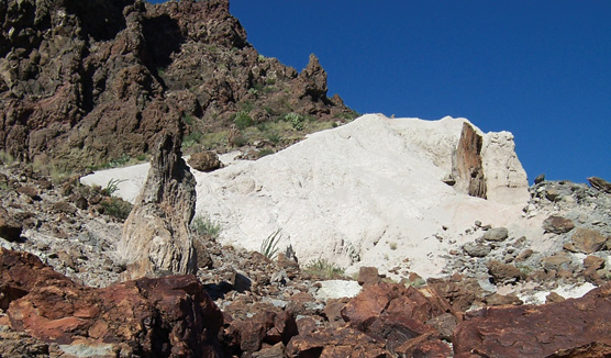 Volcanic badlands near Castolon