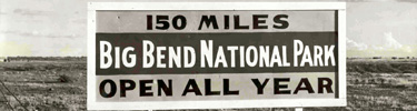 1950s road sign advertising the park