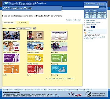 CDC eCards Homepage