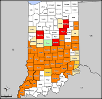 Map of Declared Counties for Disaster 1766