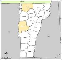 Map of Declared Counties for Disaster 1778