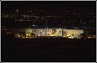 Arlington, VA, September 17, 2001 -- A night time view of the Pentagon building showing the hole caused by the terrorist attack. Photo by Jocelyn Augustino/ FEMA News Photo