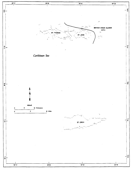 Map of the U.S. Virgin Islands