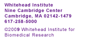 Whitehead Institute contact information