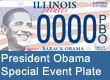 President Barack Obama Special Event License Plate