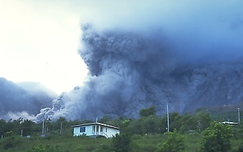 Small pyroclastic flow from Soufriere Hills volcano, Montserrat