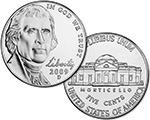Uncirculated Nickel Obverse and Reverse