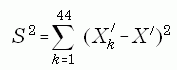 estimate of the variance