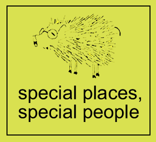 special places, special people with a cartoon javalina