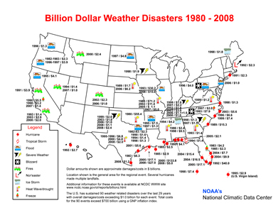 Billion Dollar Disaster Map