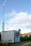 HVO scientists working on air-quality sensor, Kilauea Volcano, Hawai`i