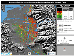 Image of earthquake scenario on Wasatch Front