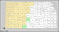 Map of Declared Counties for Disaster 1675