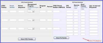 CFEC Permit worksheet