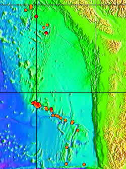 Latest seismicity map