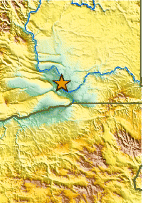 Small map showing earthquake