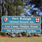 Fort Raleigh National Historic Site Entrance Sign