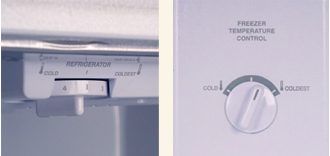 Refrigerator and freezer thermostats.