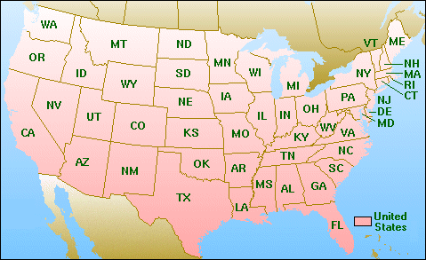 Clickable Map of the U.S.