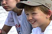 An Expedition: Yellowstone! student smiles during an outdoor session.