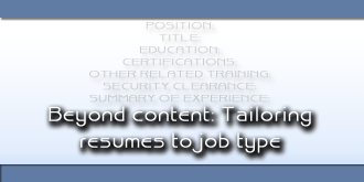 Beyond content: Tailoring resumes to job type