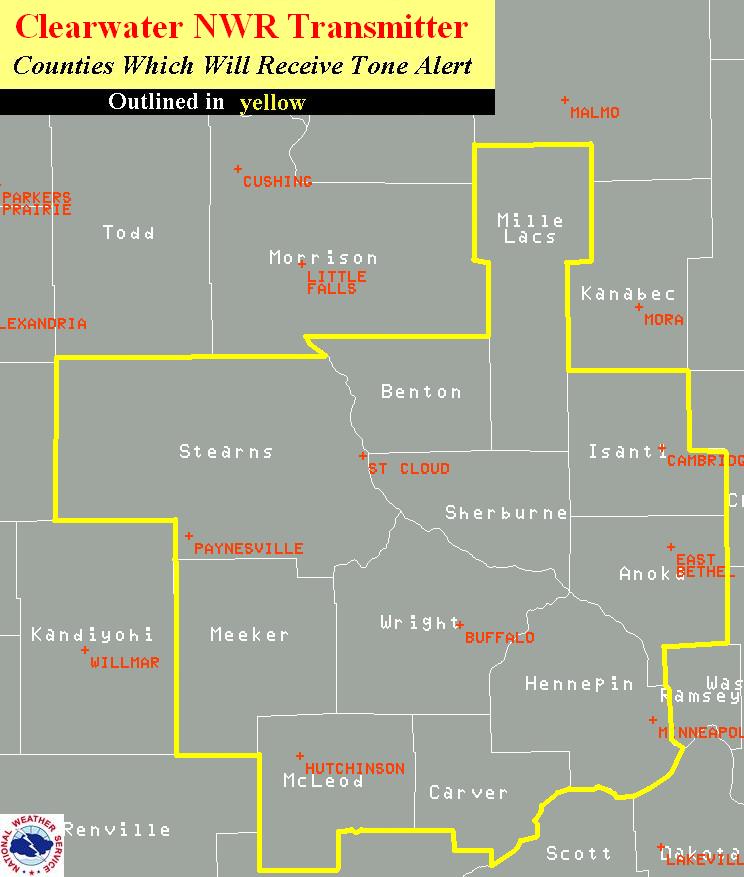 CLR Transmitter Coverage Area (Click to Enlarge)