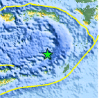 Small map showing earthquake