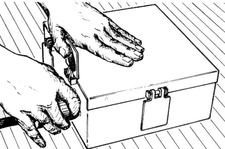 Image of  hands manipulating a electrical switch box