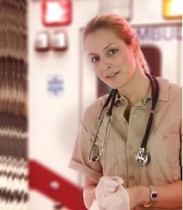 emergency respone employee wearing proper protective gloves