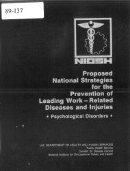 Title page of NIOSH Publication Number 89-137