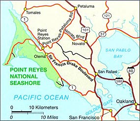 Point Reyes Area Map