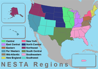 NESTA regions map