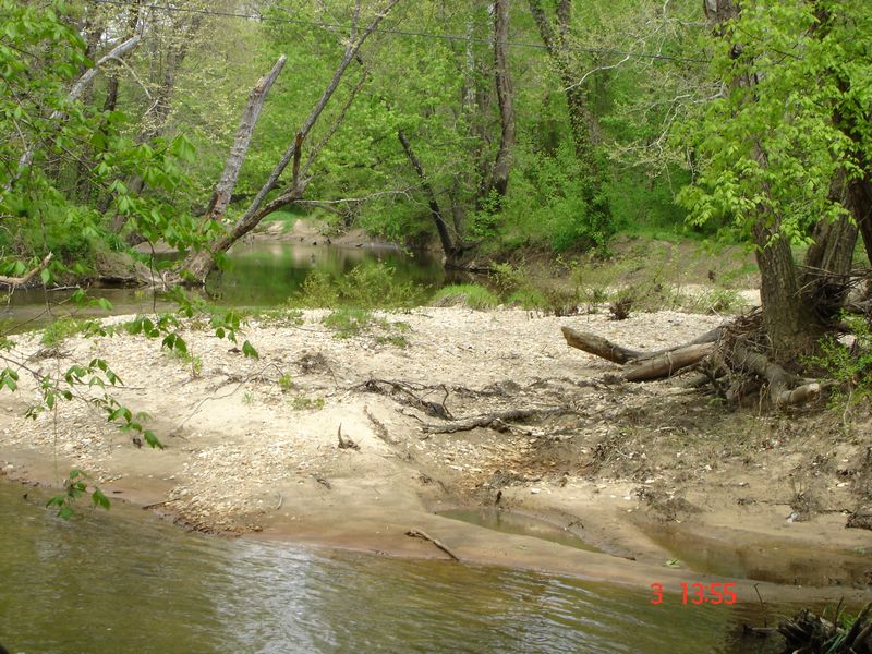 Location 26 - Point bar on Little Elk Creek looking upstream