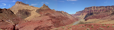 View north up the Colorado River in the eastern end of the Canyon