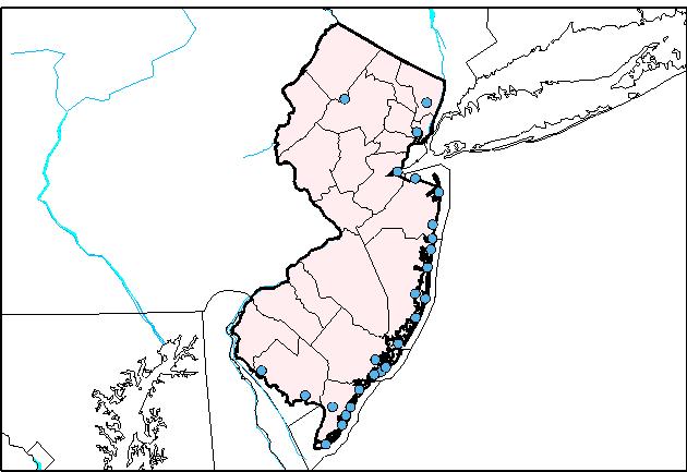 Position pointer over dot for Streamgage number and name