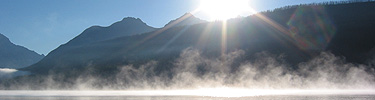 Morning fog on Kintla Lake
